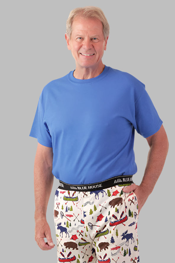 Men's Short Sleeve Solid Snap Back T-Shirt by Buck & Buck in Royal, and available in different sizes. This tops item is part of our t-shirts collection.