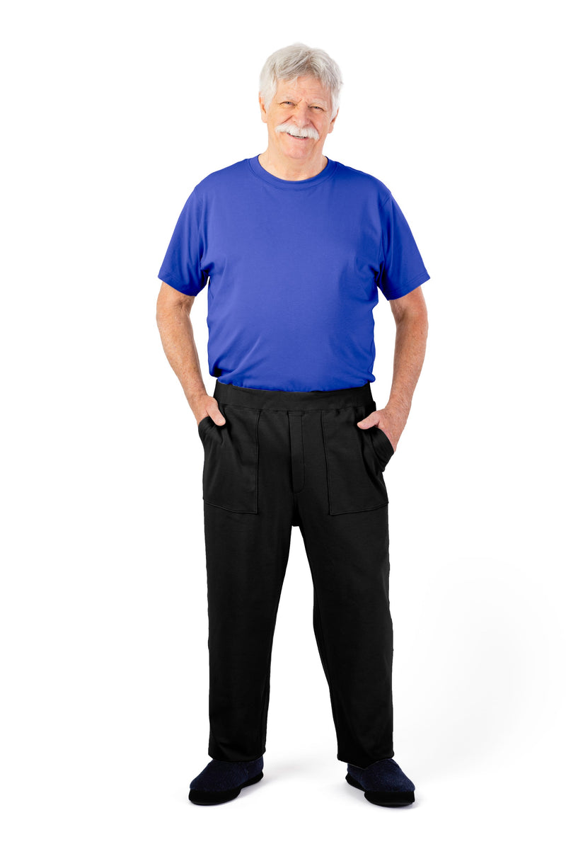 Men's Short Sleeve Jumpsuit by Buck & Buck in Royal Top/Black Pants, and available in different sizes. This one-piece garments item is part of our one-pieces collection.