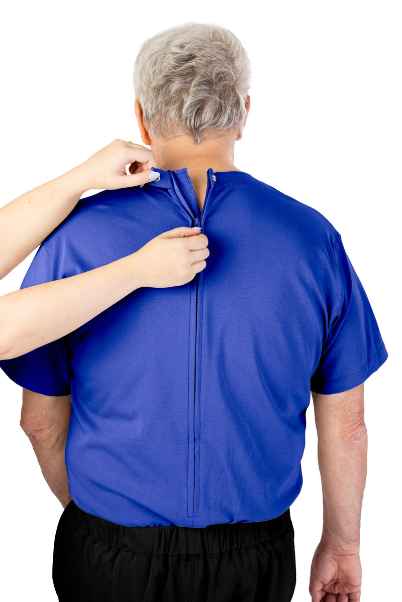 Men's Short Sleeve Jumpsuit by Buck & Buck in Royal Top/Black Pants, and available in different sizes. This one-piece garments item is part of our one-pieces collection.