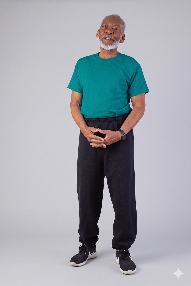 Men's Short Sleeve Basic T-Top Jumpsuit by Buck & Buck in jade Top/black Pants, and available in different sizes. This one-piece garments item is part of our one-pieces collection.