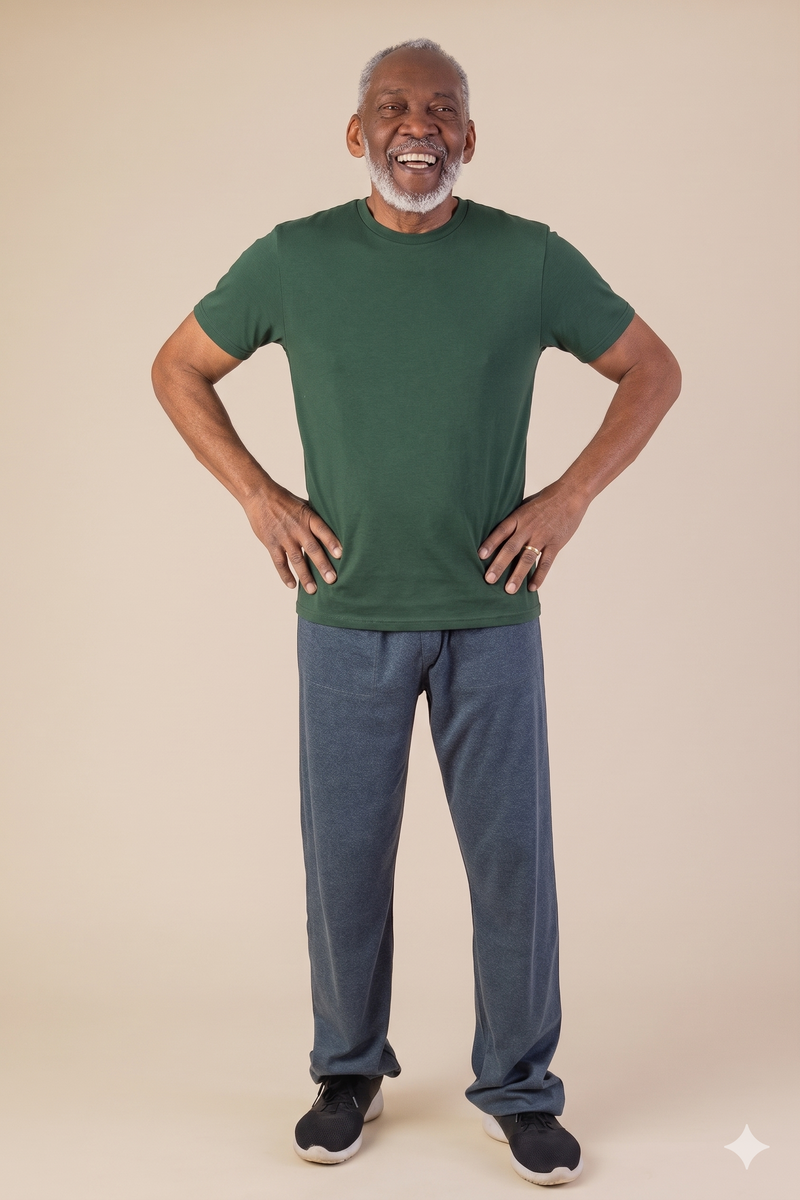 Men's Light Weight Short Sleeve T-Shirt by District in green, and available in different sizes. This tops item is part of our t-shirts collection.