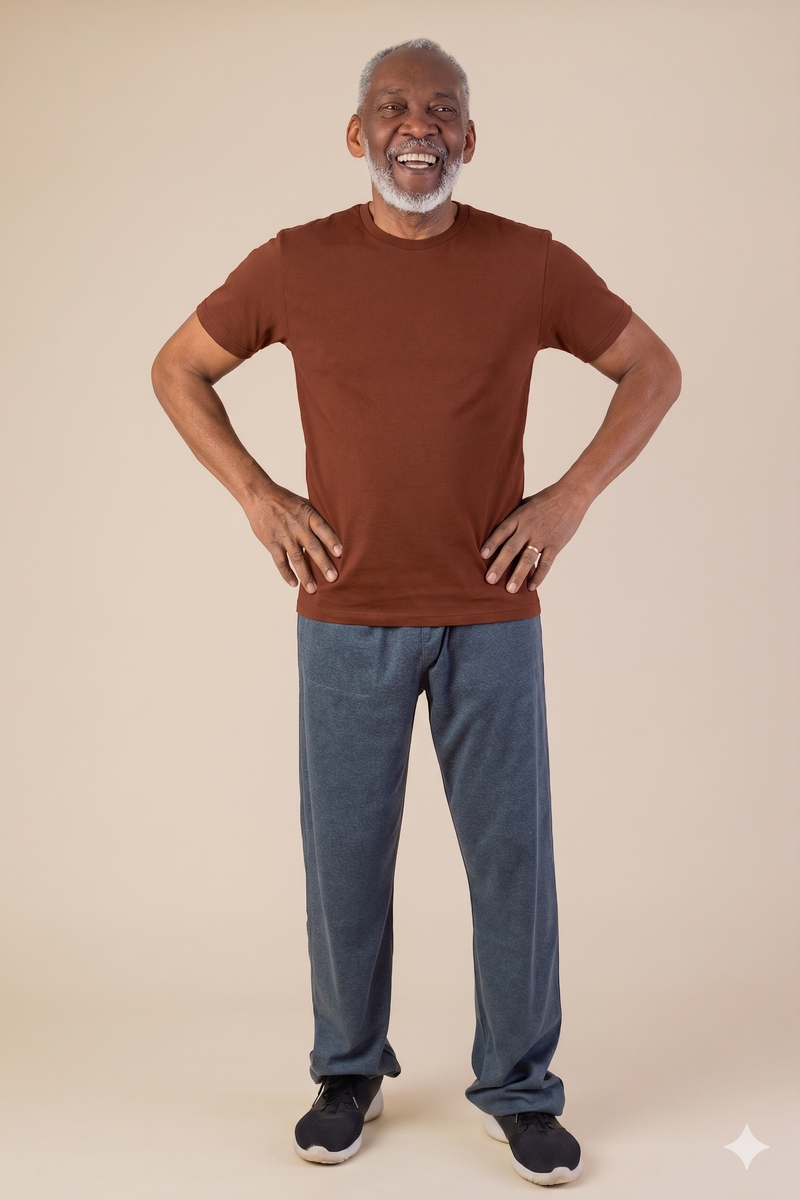 Men's Light Weight Short Sleeve T-Shirt by District in russet, and available in different sizes. This tops item is part of our t-shirts collection.