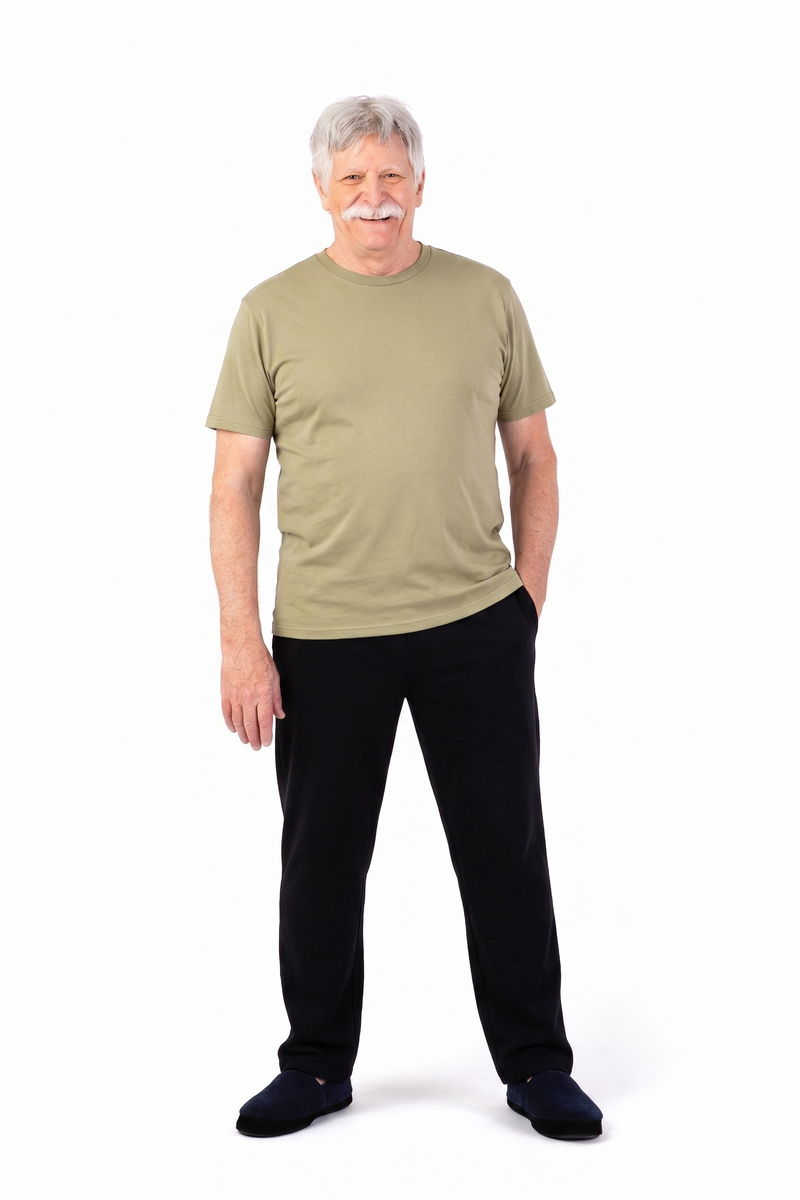 Men's Light Weight Short Sleeve T-Shirt by District in tan/beige, and available in different sizes. This tops item is part of our t-shirts collection.