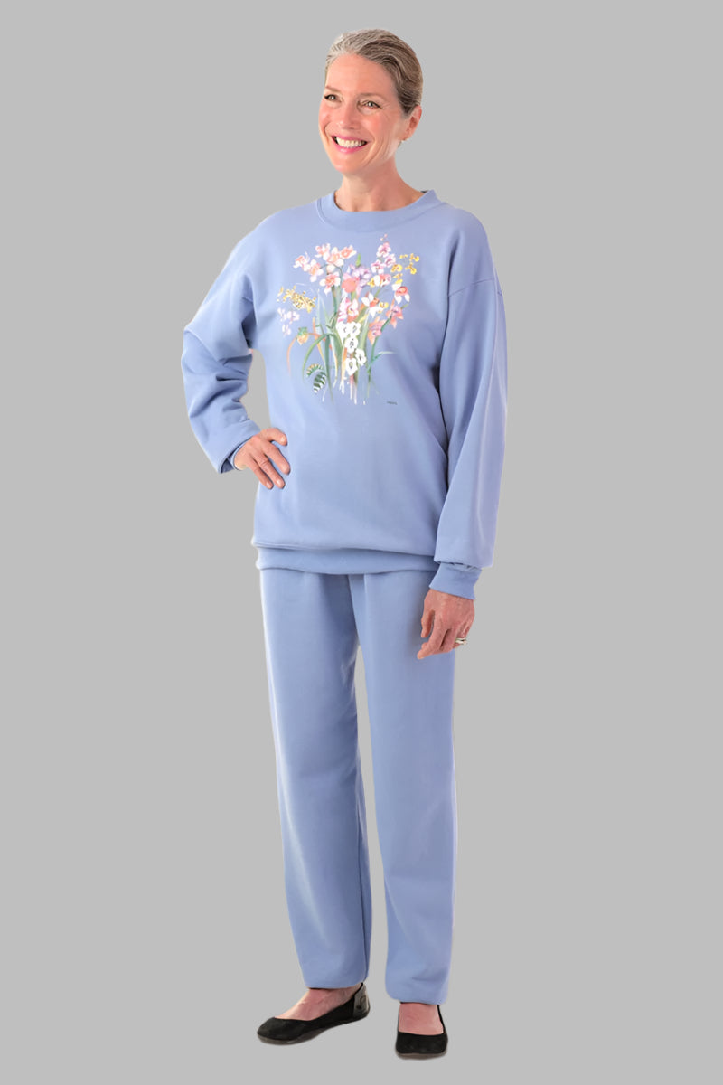 Women's Printed Adaptive Sweatsuit by Buck & Buck, and available only in a one-size option. This bundles item is part of our outfit sets collection.