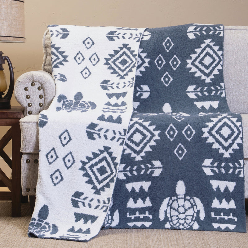 Pacific Blue Stretchy Throw by Buck & Buck, and available only in a one-size option. This accessories & home item is part of our blankets collection.