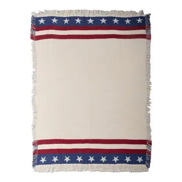 Americana Woven Throw by Buck & Buck, and available only in a one-size option. This accessories & home item is part of our blankets collection.