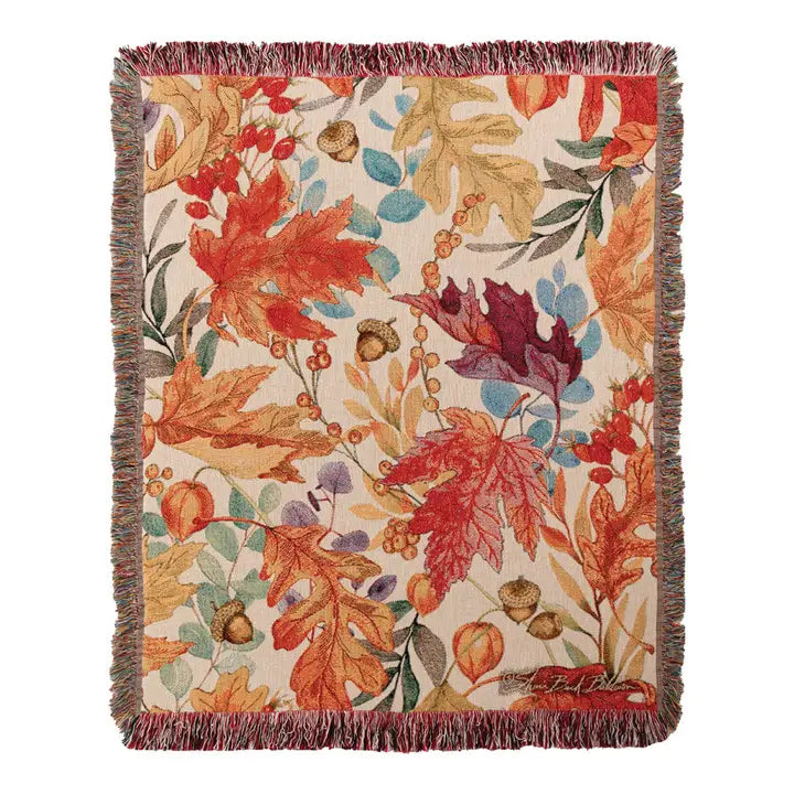 Autumn Colors Woven Throw by Buck & Buck, and available only in a one-size option. This accessories & home item is part of our blankets collection.