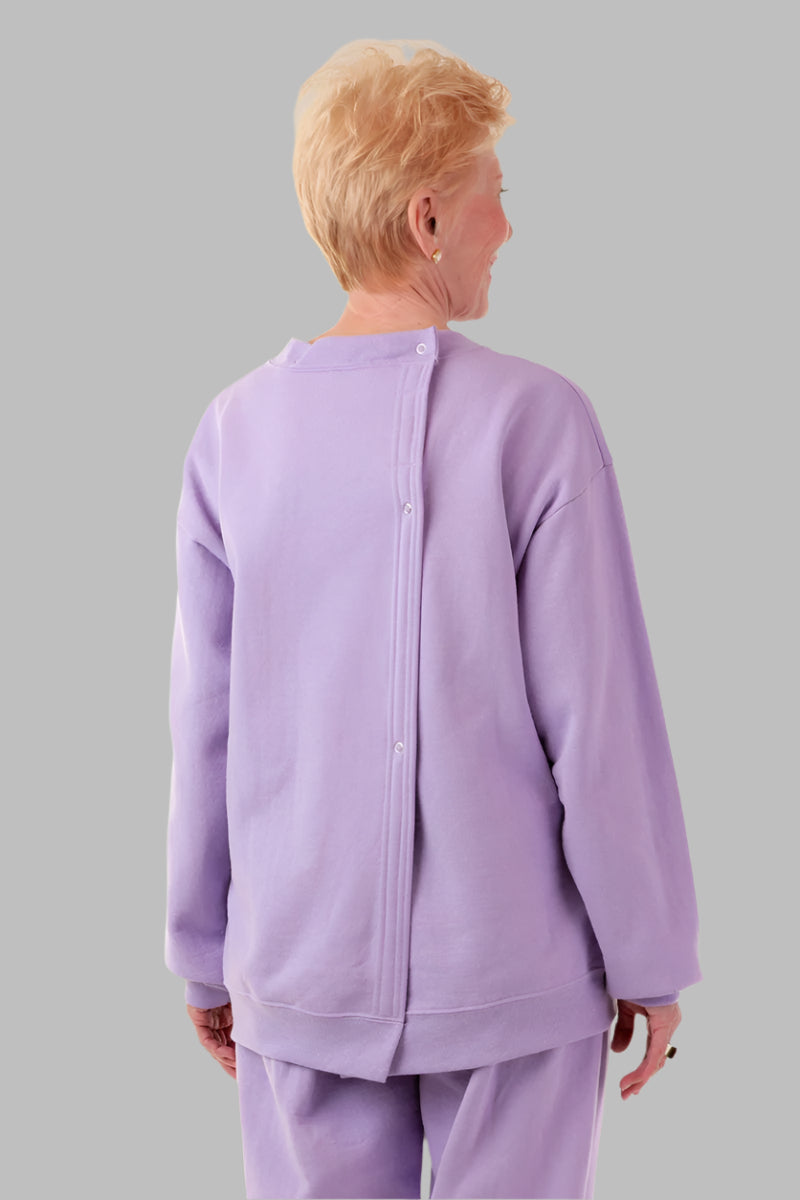 Women's Basic Wrap Back Sweat Top by Buck & Buck in Pink, and available in different sizes. This tops item is part of our sweatshirts collection.