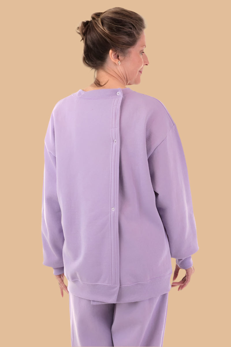 Women's Basic Wrap Back Sweat Top by Buck & Buck in Pink, and available in different sizes. This tops item is part of our sweatshirts collection.