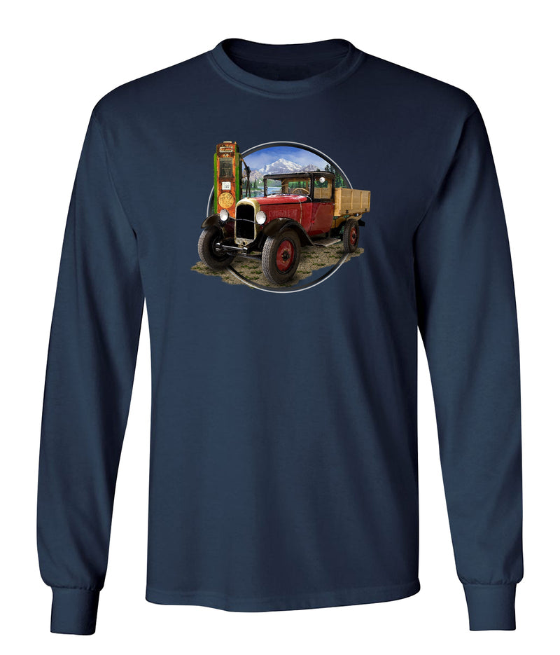 Men's Printed Long Sleeve T-Top Jumpsuit by Buck & Buck in Navy/Cars Print Top/Black Pants, and available in different sizes. This one-piece garments item is part of our one-pieces collection.