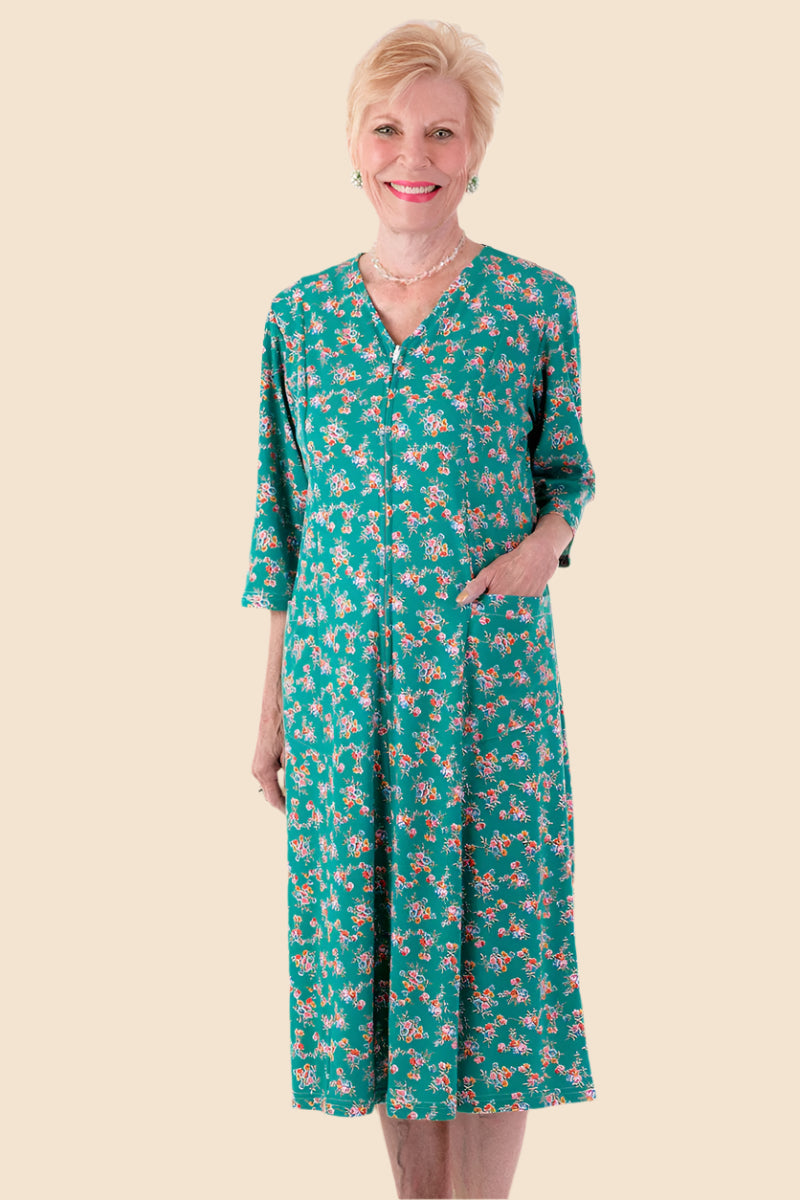 Floral Zip-Front Knit Dress for women by Buck & Buck, and available in different sizes. This dresses & skirts item is part of our dresses collection.