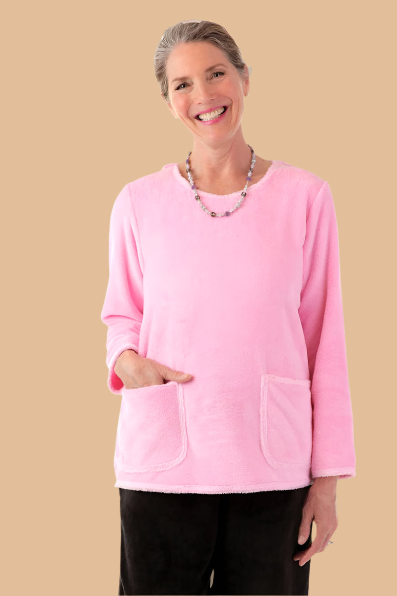 So-Soft Pocketed Top for women by Buck & Buck in Pink, and available in different sizes. This tops item is part of our sweaters collection.