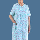 Cotton/Poly Snap Front Duster for women by Buck & Buck in Blue, and available in different sizes. This sleepwear item is part of our nightgowns collection.
