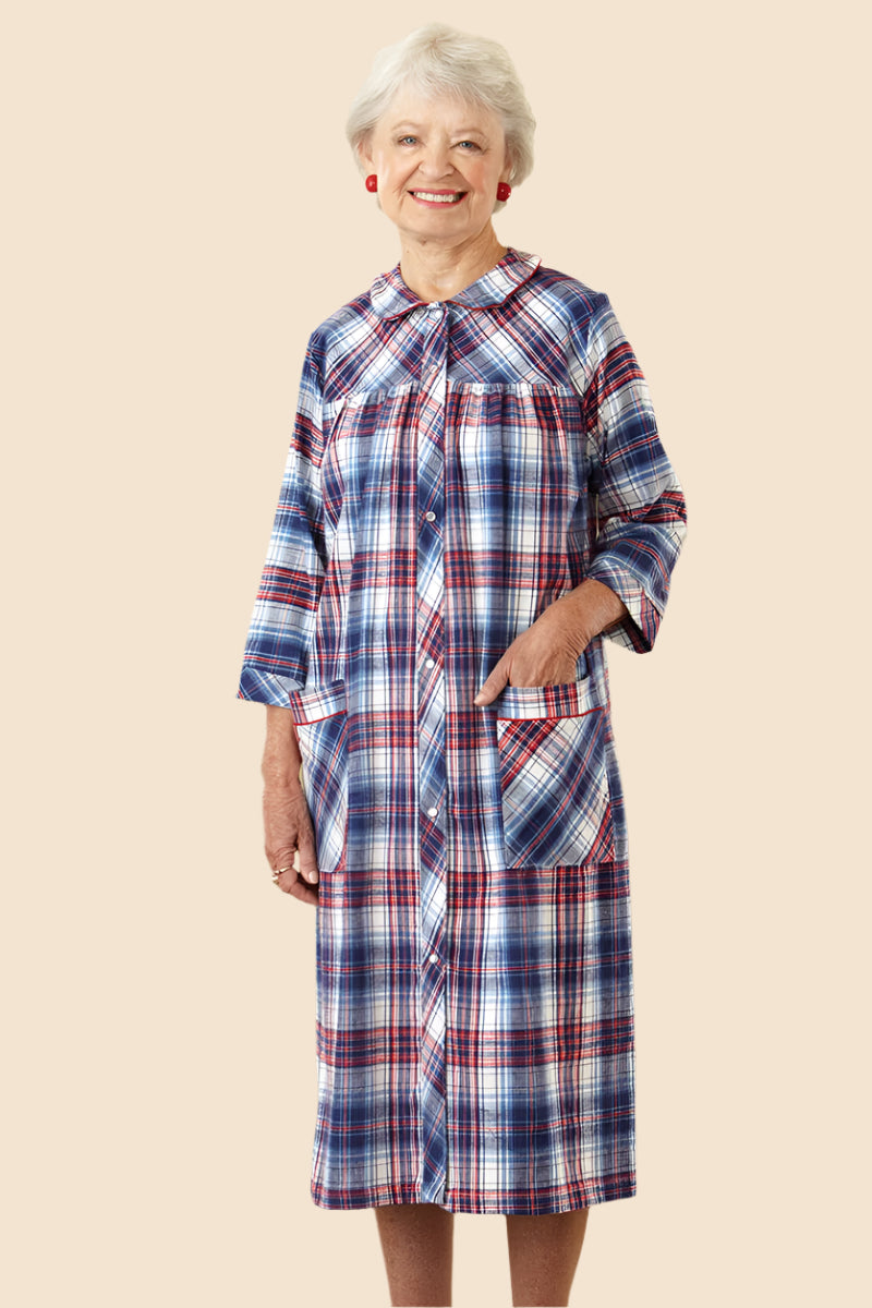 Flannel Duster (Plaid) for women by Buck & Buck, and available in different sizes. This sleepwear item is part of our nightgowns collection.