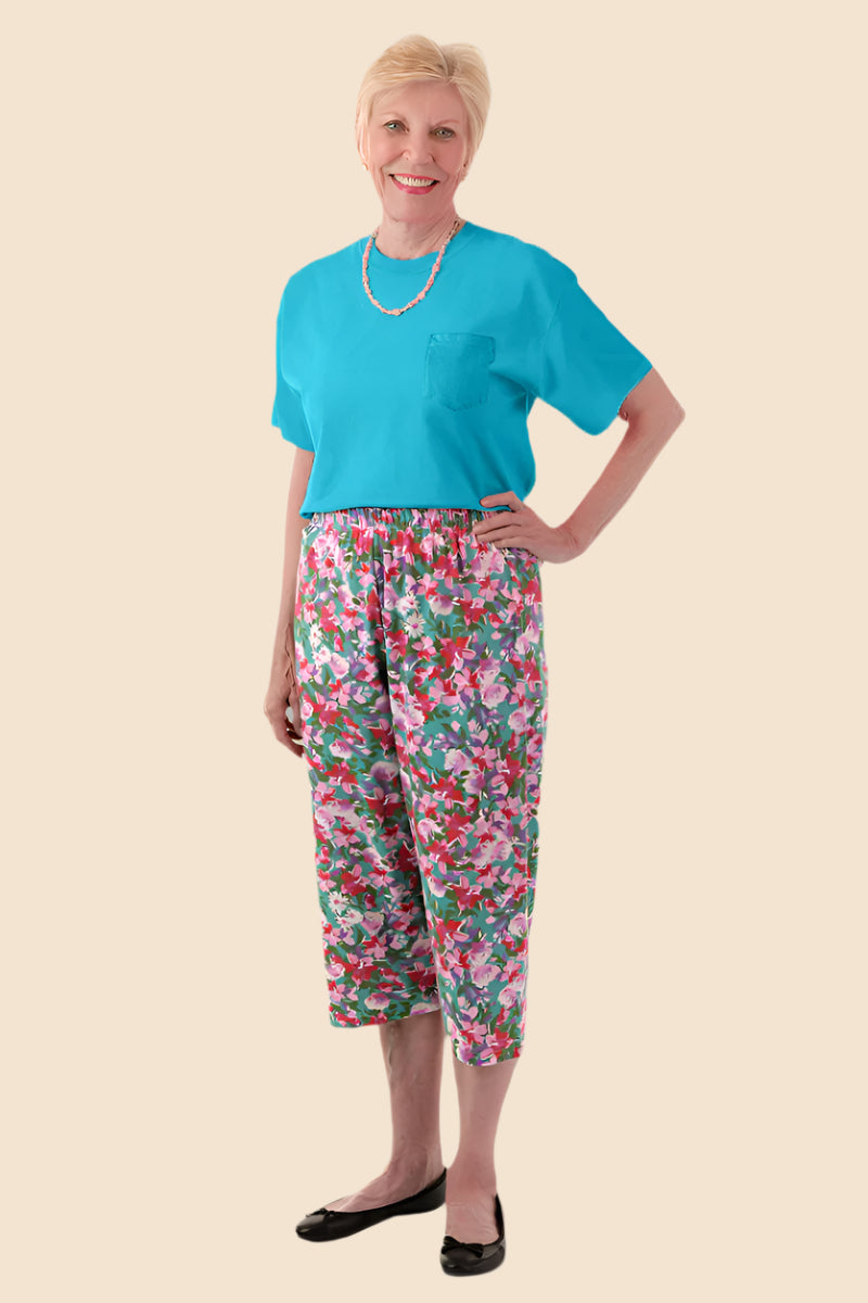 Women's Soft Touch Printed Capri Set by Buck & Buck, and available only in a one-size option. This bundles item is part of our outfit sets collection.