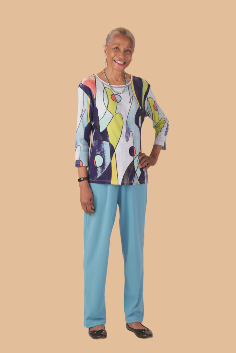 Women's Block Print Knit Set by Buck & Buck, and available only in a one-size option. This bundles item is part of our outfit sets collection.