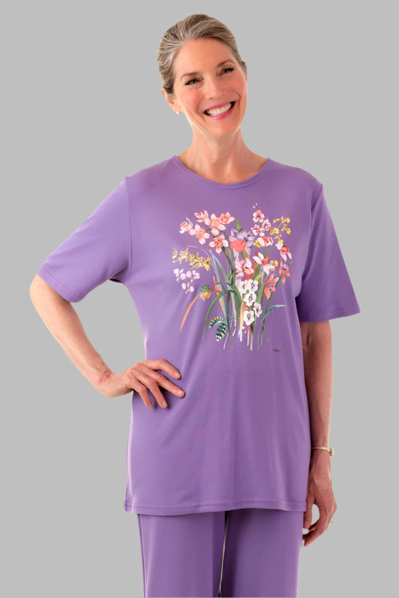 Printed Wrap Back T-Shirt for women by Buck & Buck, and available in different sizes. This tops item is part of our t-shirts collection.
