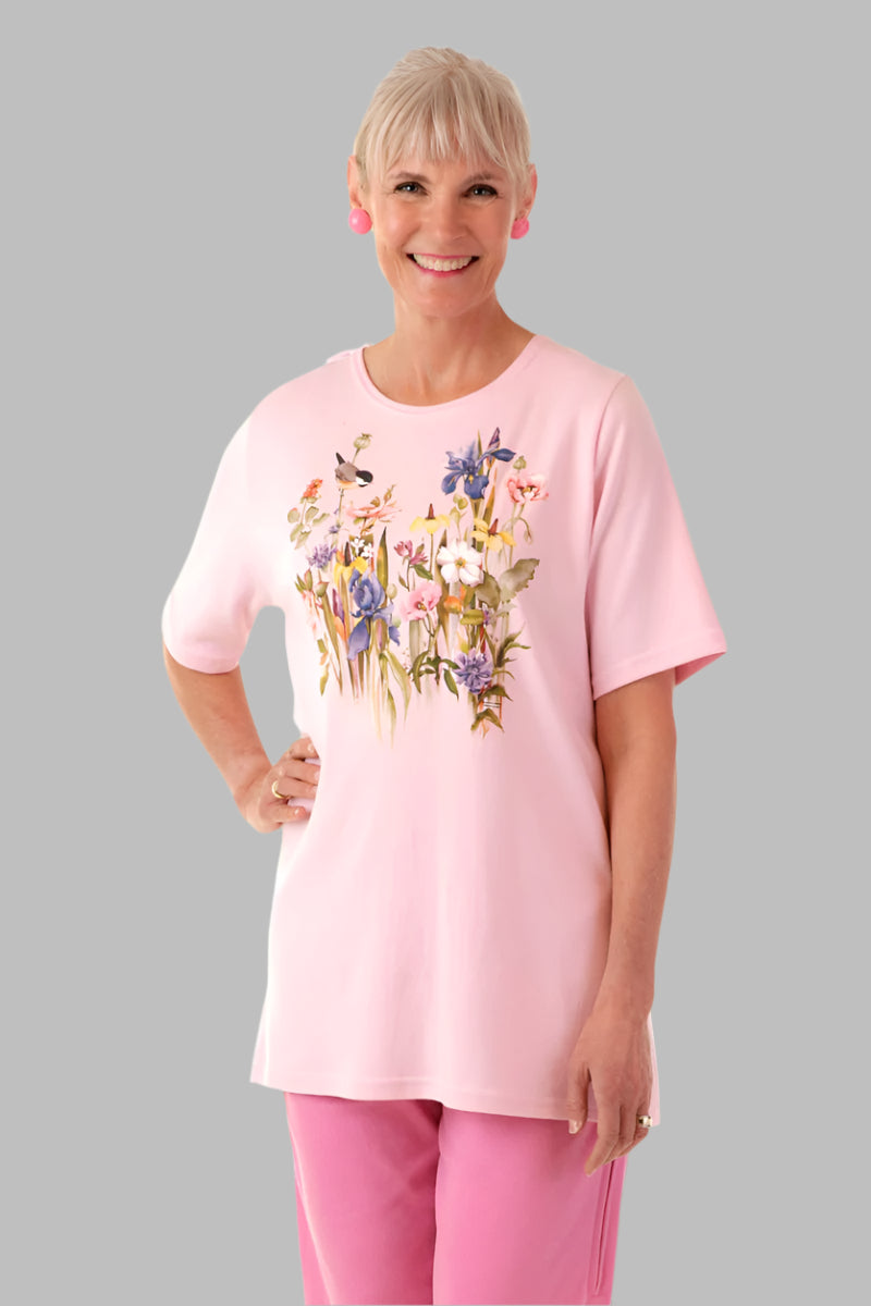 Printed Wrap Back T-Shirt for women by Buck & Buck in Red, and available in different sizes. This tops item is part of our t-shirts collection.