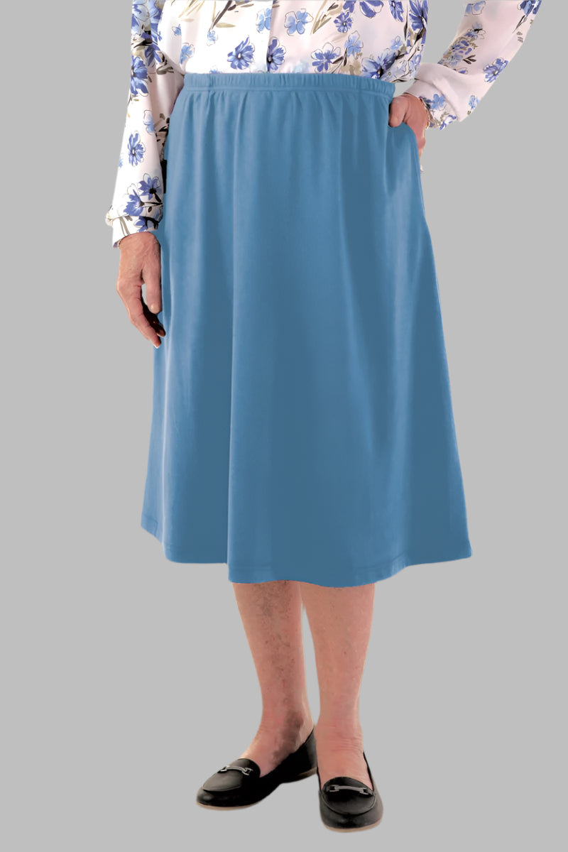 Knit Skirt for women by Buck & Buck in Medium Blue, and available in different sizes. This dresses & skirts item is part of our skirts collection.