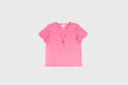 The Women's Short Sleeve Eyelet Top by Alfred Dunner in pink and available in different sizes. This top is part of our women's blouses  collection.
