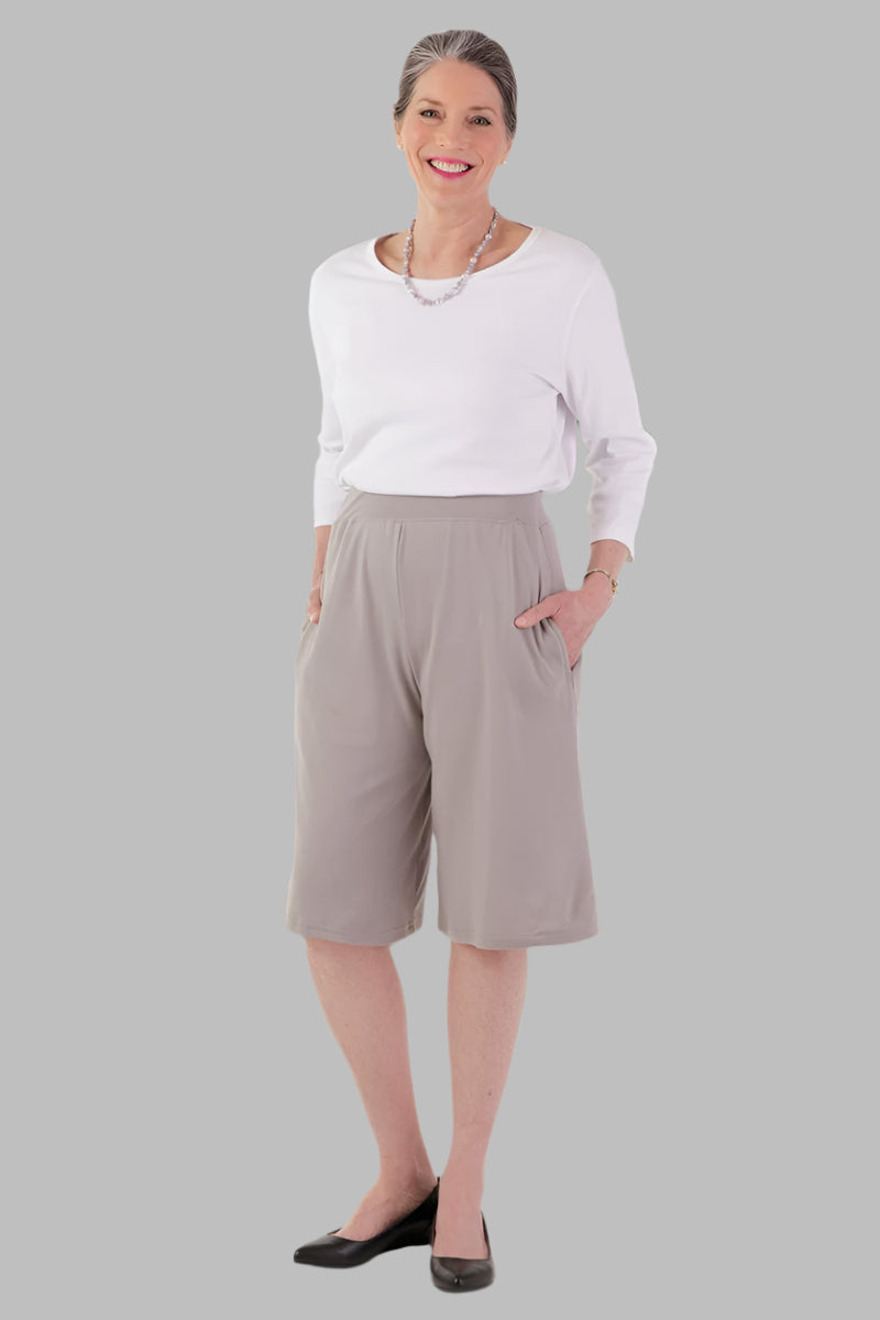 Soft Waist Culottes for women by Buck & Buck in Tan/Beige, and available in different sizes. This bottoms item is part of our pants collection.