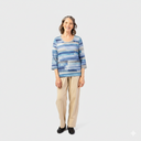 The women's everyday knit top by Alfred Dunner in blue and available in different sizes. This top is part of our women's blouses  collection.