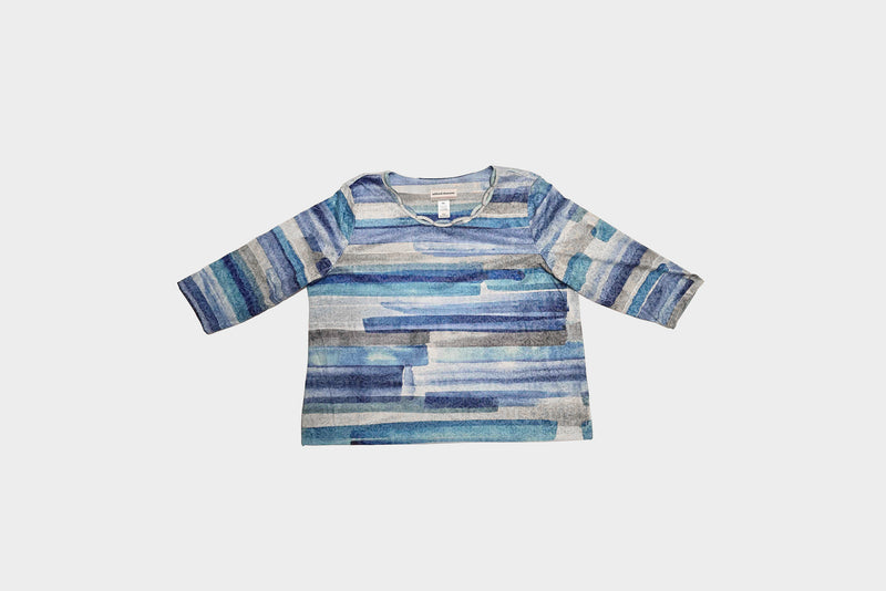 The women's everyday knit top by Alfred Dunner in blue and available in different sizes. This top is part of our women's blouses  collection.