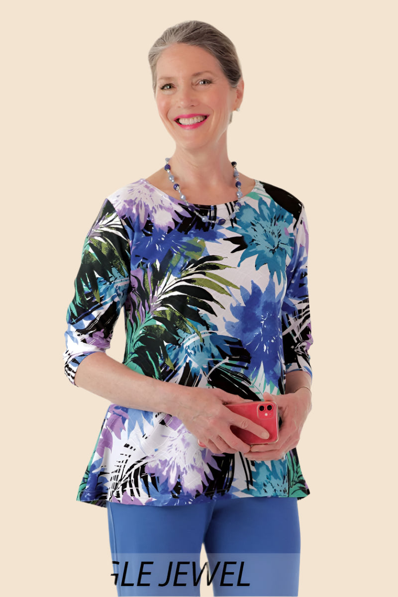 Poly Flared Tunic for women by Buck & Buck in Royal, and available in different sizes. This tops item is part of our tunics collection.