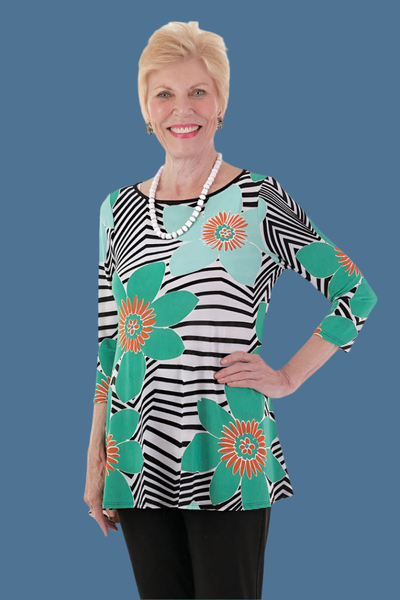 Poly Flared Tunic for women by Buck & Buck, and available in different sizes. This tops item is part of our tunics collection.