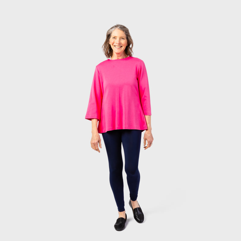 Women's Wrap Back Tunic by Buck & Buck in pink, and available in different sizes. This wrap back item is part of our tops collection.