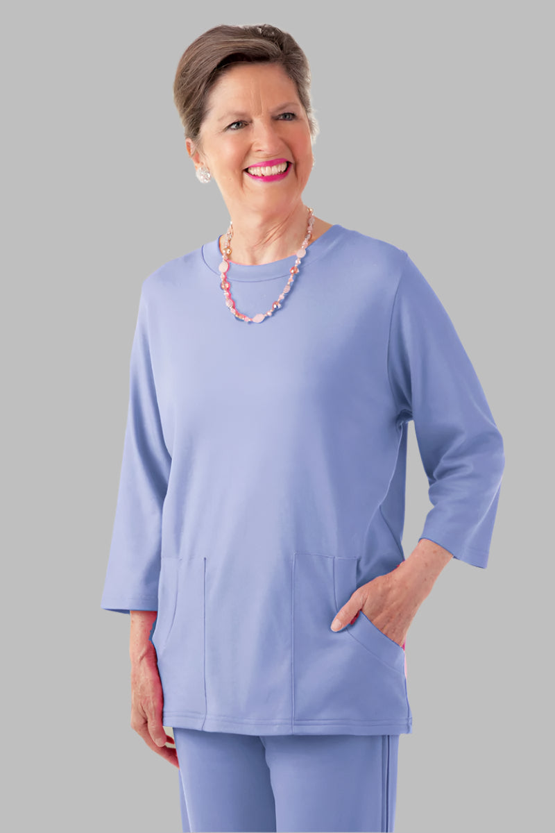 Solid Knit Top With Pockets for women by Buck & Buck, and available in different sizes. This tops item is part of our blouses collection.