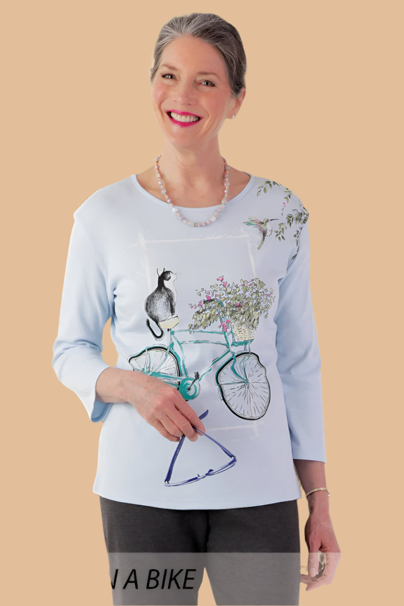 Block Print Knit Top for women by Buck & Buck in Tan/Beige, and available in different sizes. This tops item is part of our t-shirts collection.