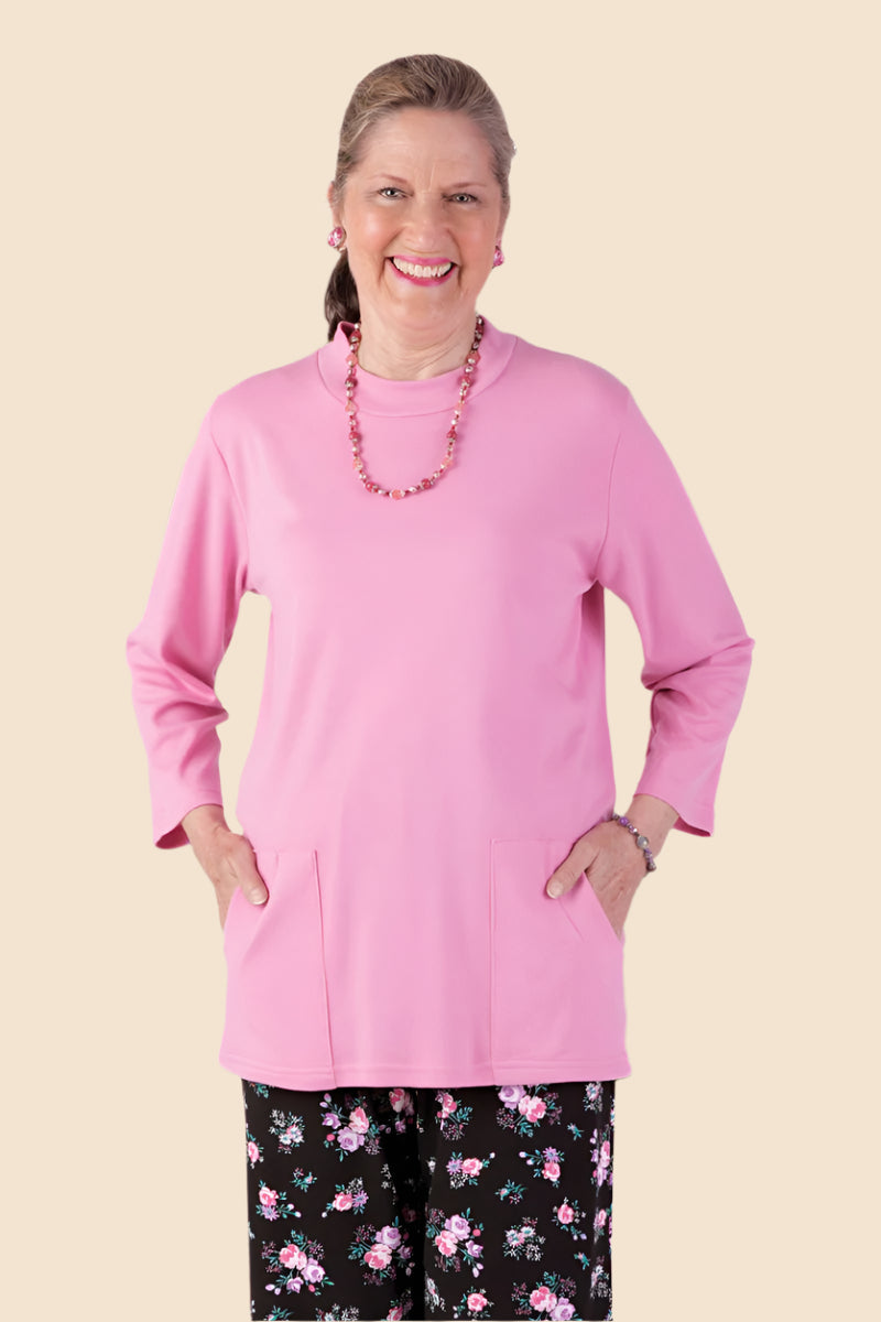 Solid Moon Pocket Wrap Back Top for women by Buck & Buck in Tan/Beige, and available in different sizes. This tops item is part of our blouses collection.