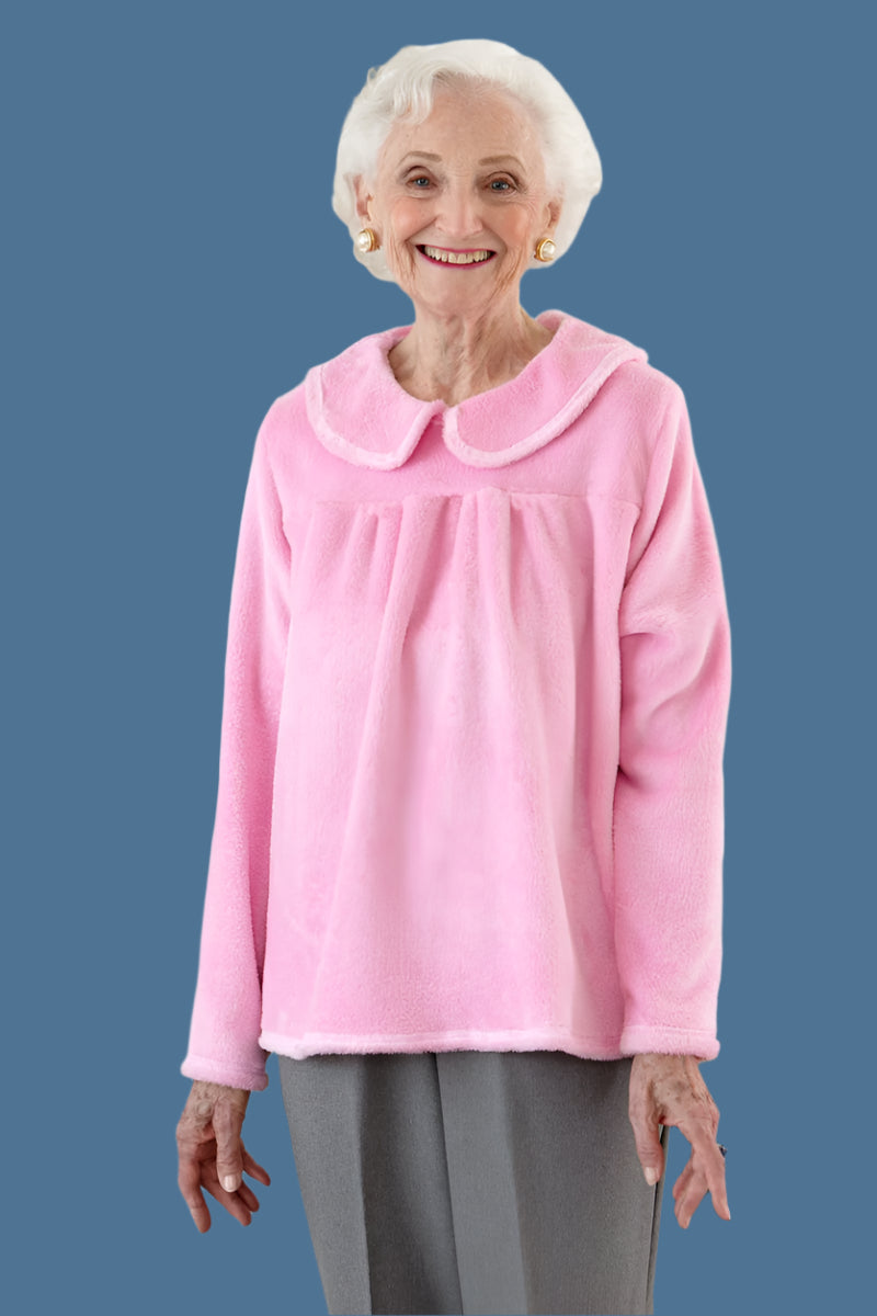 So-Soft Wrap Back Top for women by Buck & Buck in Pink, and available in different sizes. This tops item is part of our blouses collection.