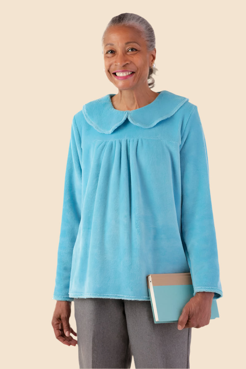 So-Soft Wrap Back Top for women by Buck & Buck in Turquoise, and available in different sizes. This tops item is part of our blouses collection.