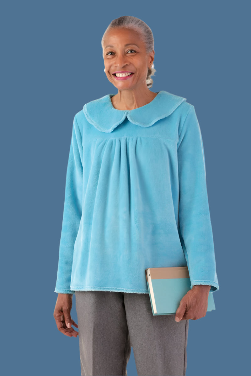 So-Soft Wrap Back Top for women by Buck & Buck in Navy, and available in different sizes. This tops item is part of our blouses collection.