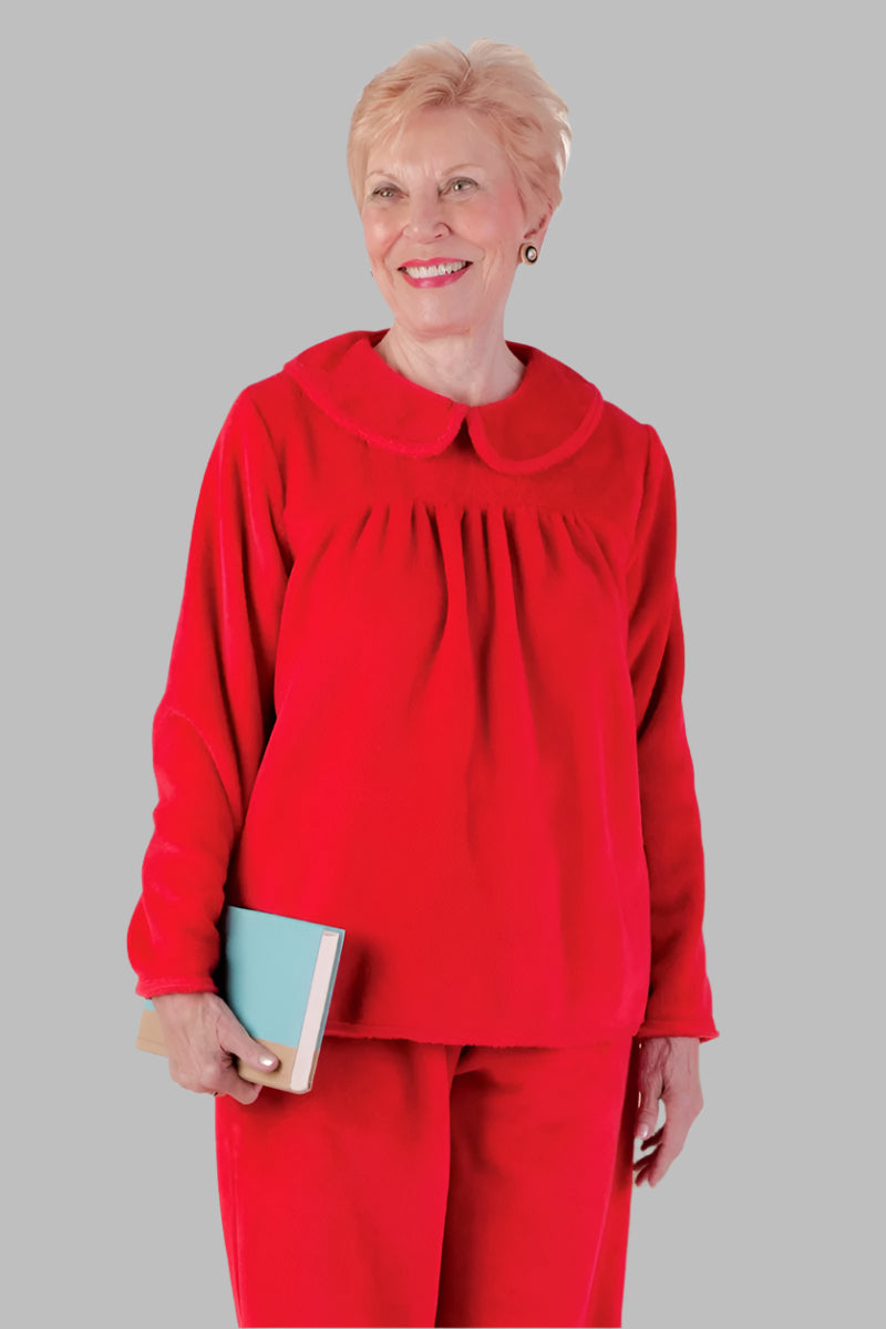 So-Soft Wrap Back Top for women by Buck & Buck in Red, and available in different sizes. This tops item is part of our blouses collection.