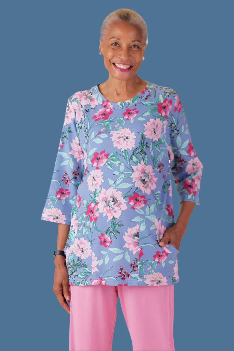 Printed Moon Pocket Wrap Back Top for women by Buck & Buck, and available in different sizes. This tops item is part of our blouses collection.