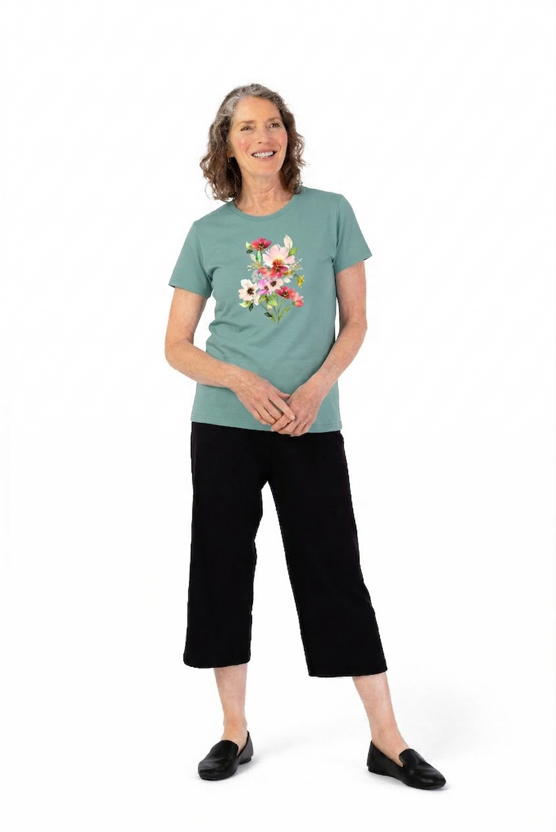 Women's Printed T-Shirt by Buck & Buck, and available in different sizes. This tops item is part of our t-shirts collection.
