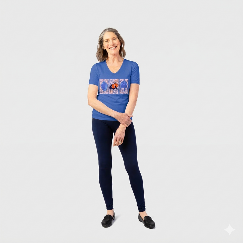 Women's Printed T-Shirt by Buck & Buck, and available in different sizes. This tops item is part of our t-shirts collection.