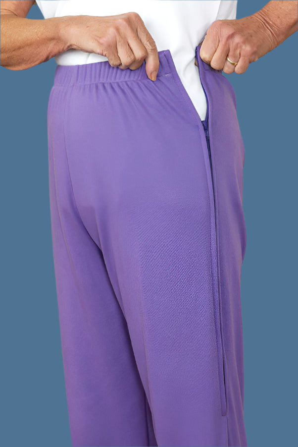 Women's Side-Zip Knit Pants by Buck & Buck, and available in different sizes. This bottoms item is part of our pants collection.