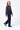 Women's Side-Zip Knit Pants by Buck & Buck in navy, and available in different sizes. This bottoms item is part of our pants collection.