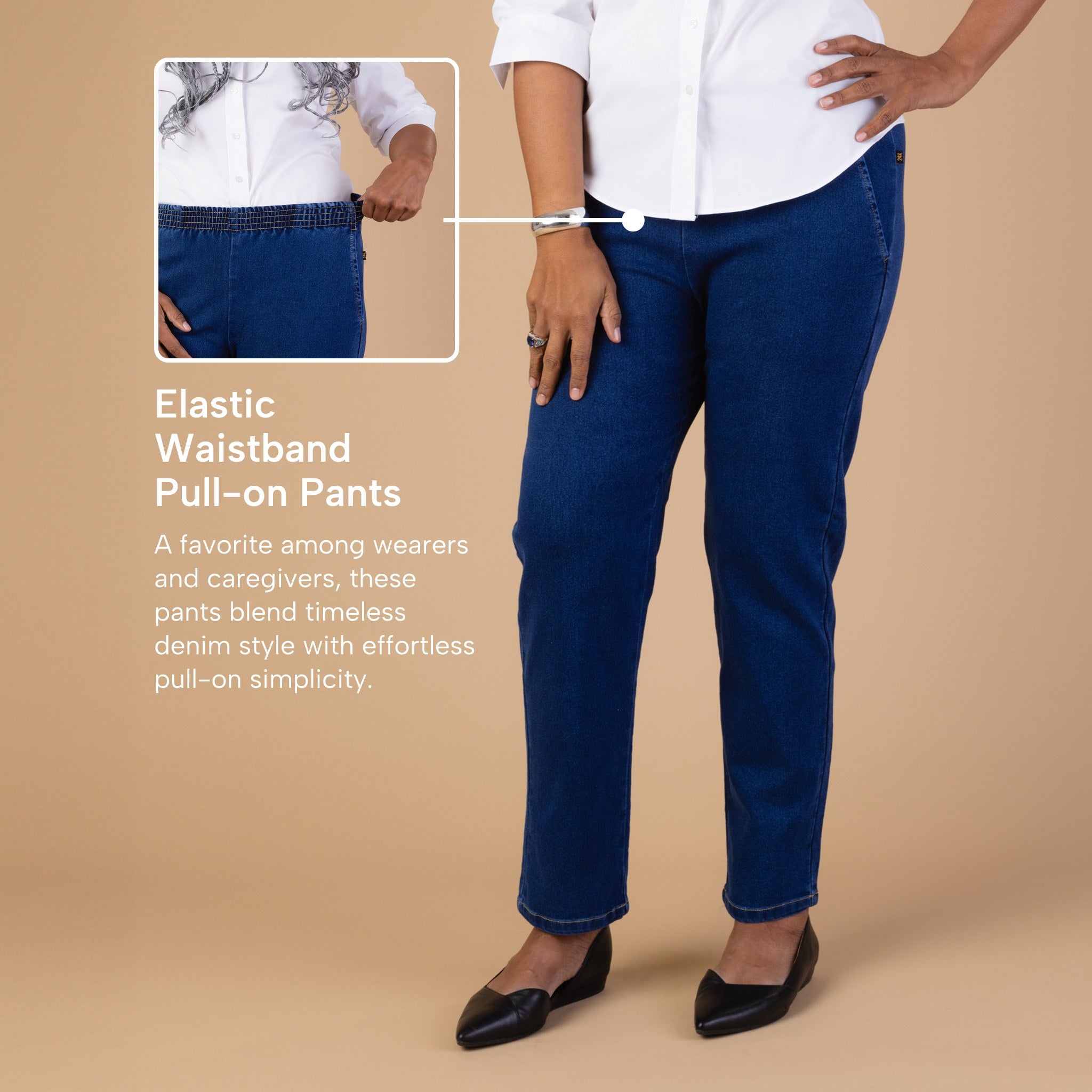 Women's Denim Pull-on Pants – Buck & Buck