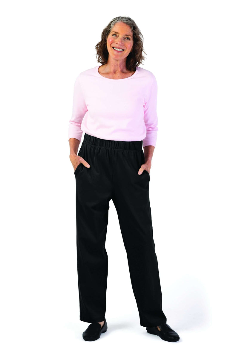 Women's Knit Pants by Buck & Buck in Black, and available in different sizes. This bottoms item is part of our trousers collection.