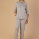 Women's Cotton/Poly Knit Pants by Buck & Buck in Taupe, and available in different sizes. This bottoms item is part of our trousers collection.