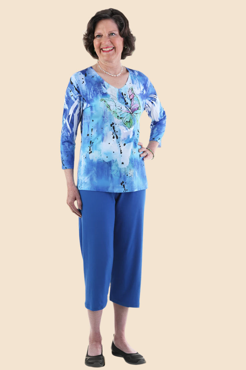 Cotton/Poly Knit Capri Pants for women by Buck & Buck, and available in different sizes. This bottoms item is part of our trousers collection.