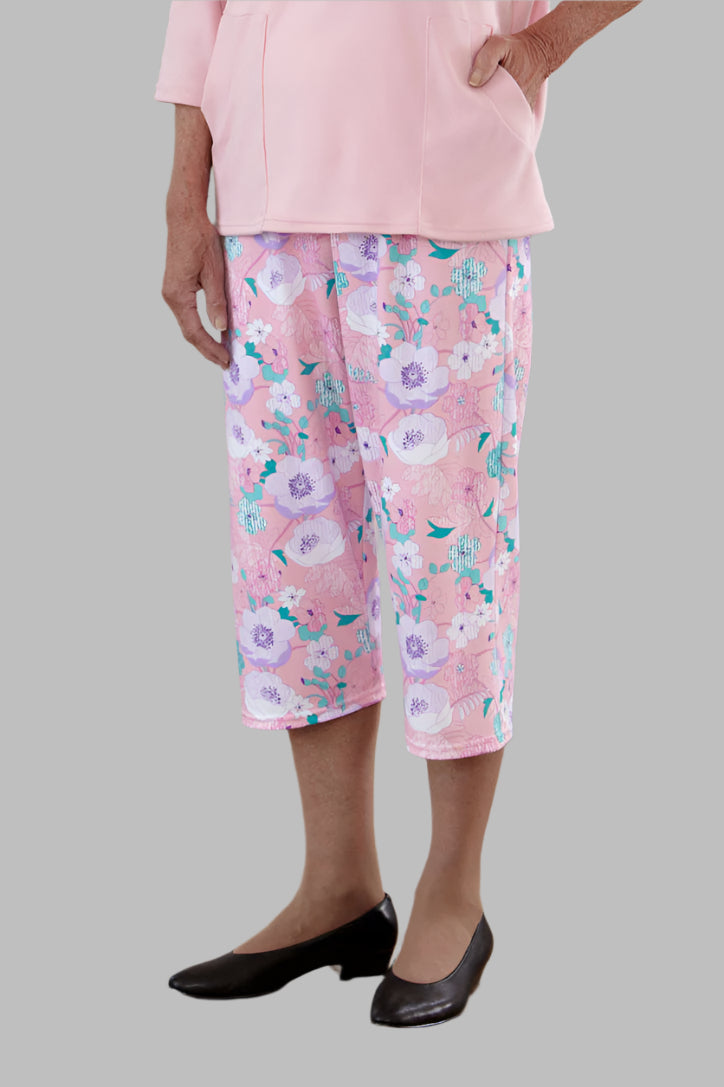 Printed Capri Knit Pants for women by Buck & Buck, and available in different sizes. This bottoms item is part of our trousers collection.