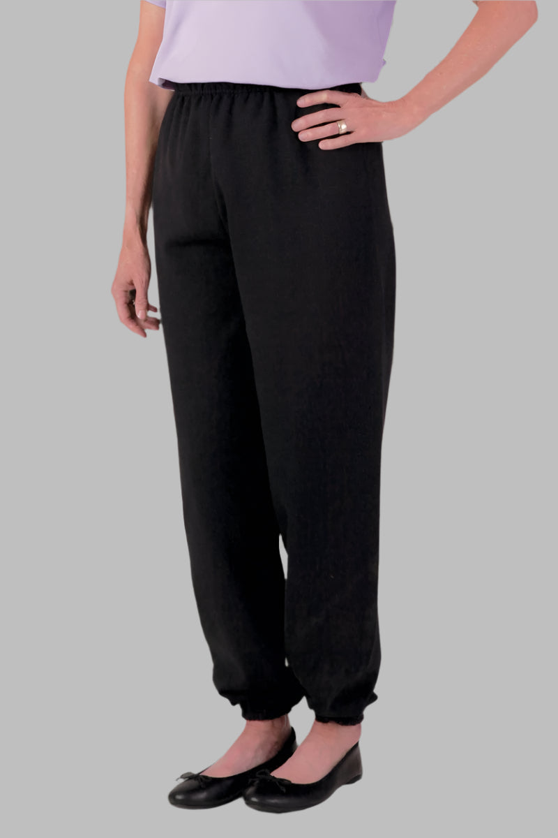 Women's Basic Sweatpants by Buck & Buck in Black, and available in different sizes. This bottoms item is part of our sweatpants collection.