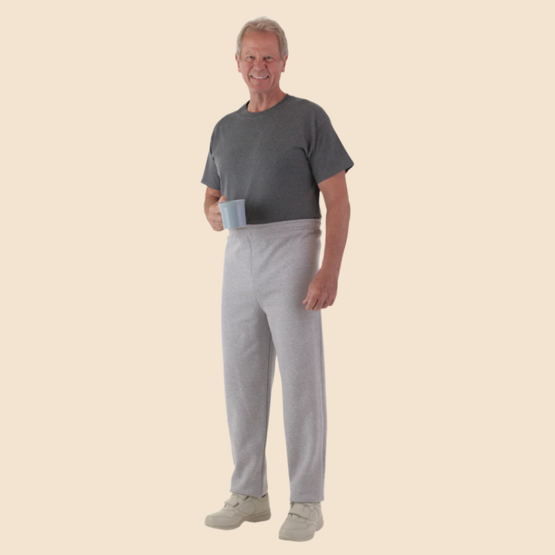 Men's Basic Sweatpants by Buck & Buck in Gray, and available in different sizes. This bottoms item is part of our sweatpants collection.