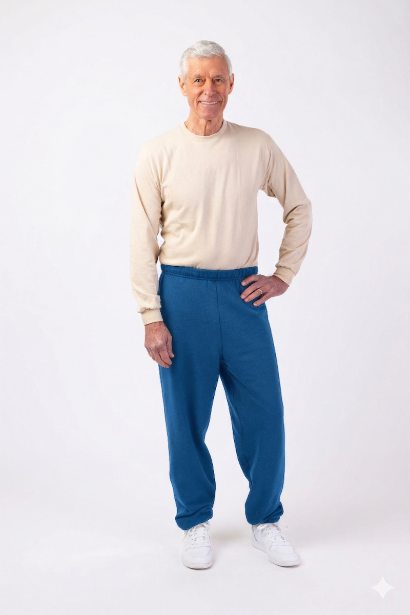 Men's Basic Sweatpants by Jerzees in royal, and available in different sizes. This bottoms item is part of our sweatpants collection.
